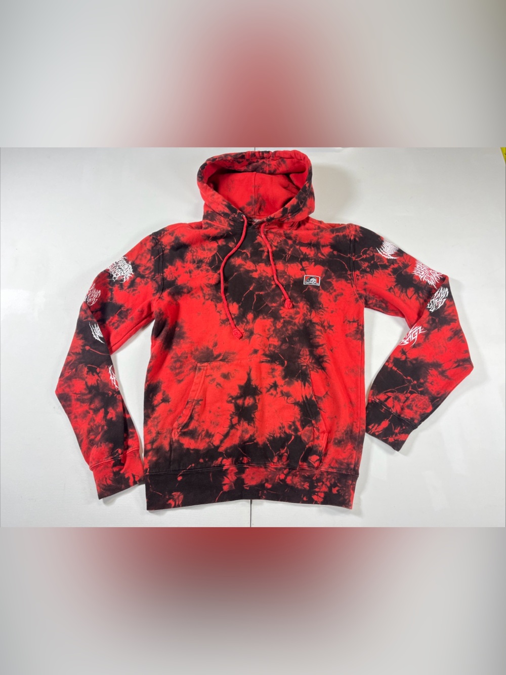 Lurking Class Hoodie Black Red Tie Dye Skulls Graphic Sketchy Tank Men's S